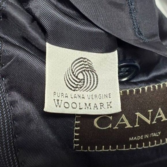 Canali Men's Virgin Wool Navy Blazer 42R - Picture 8 of 15